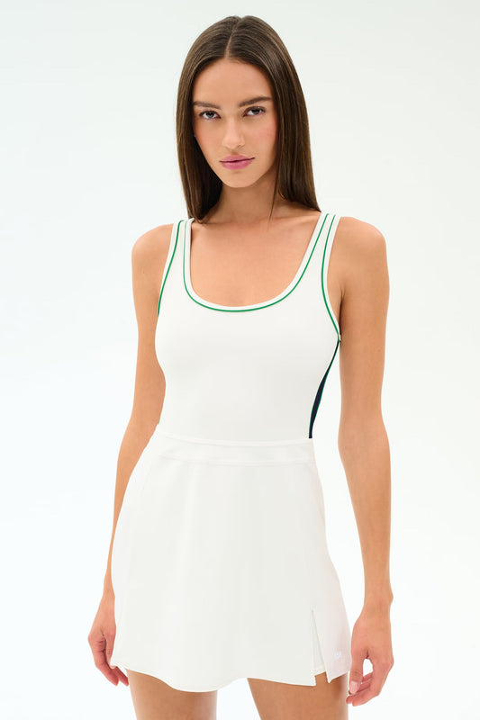 Martina Rigor Color Block Dress -White/Spearmint
