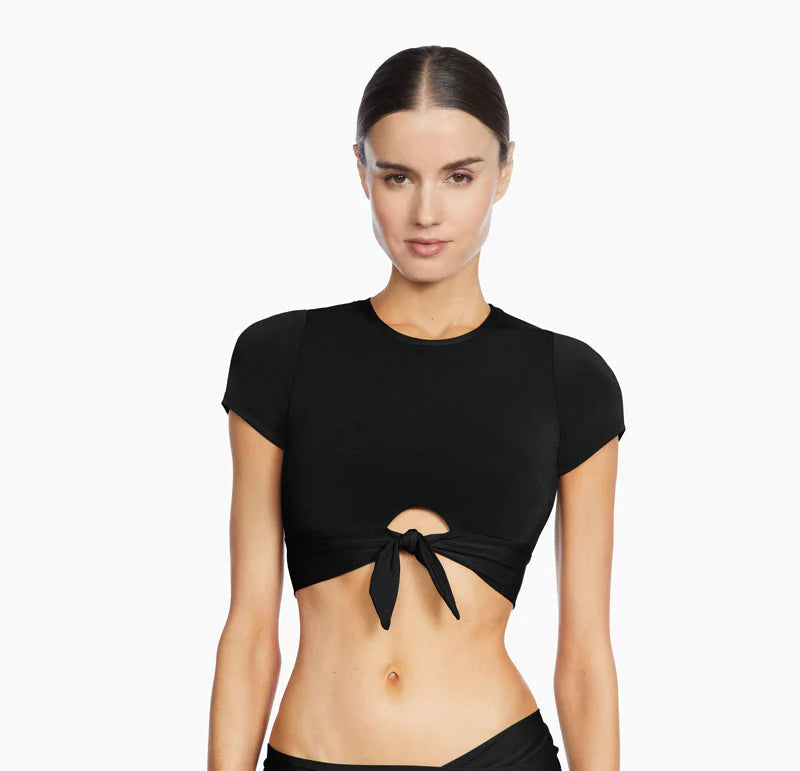 Ava Tshirt Bikini Top - Black