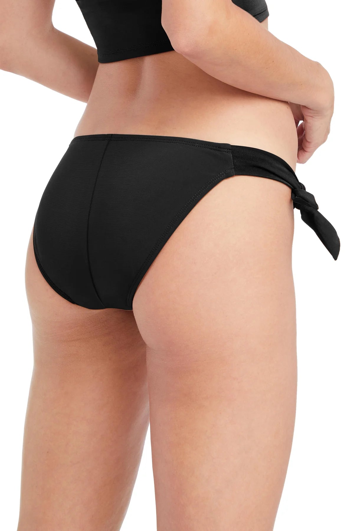 Ava Side Tie Bottoms - Black