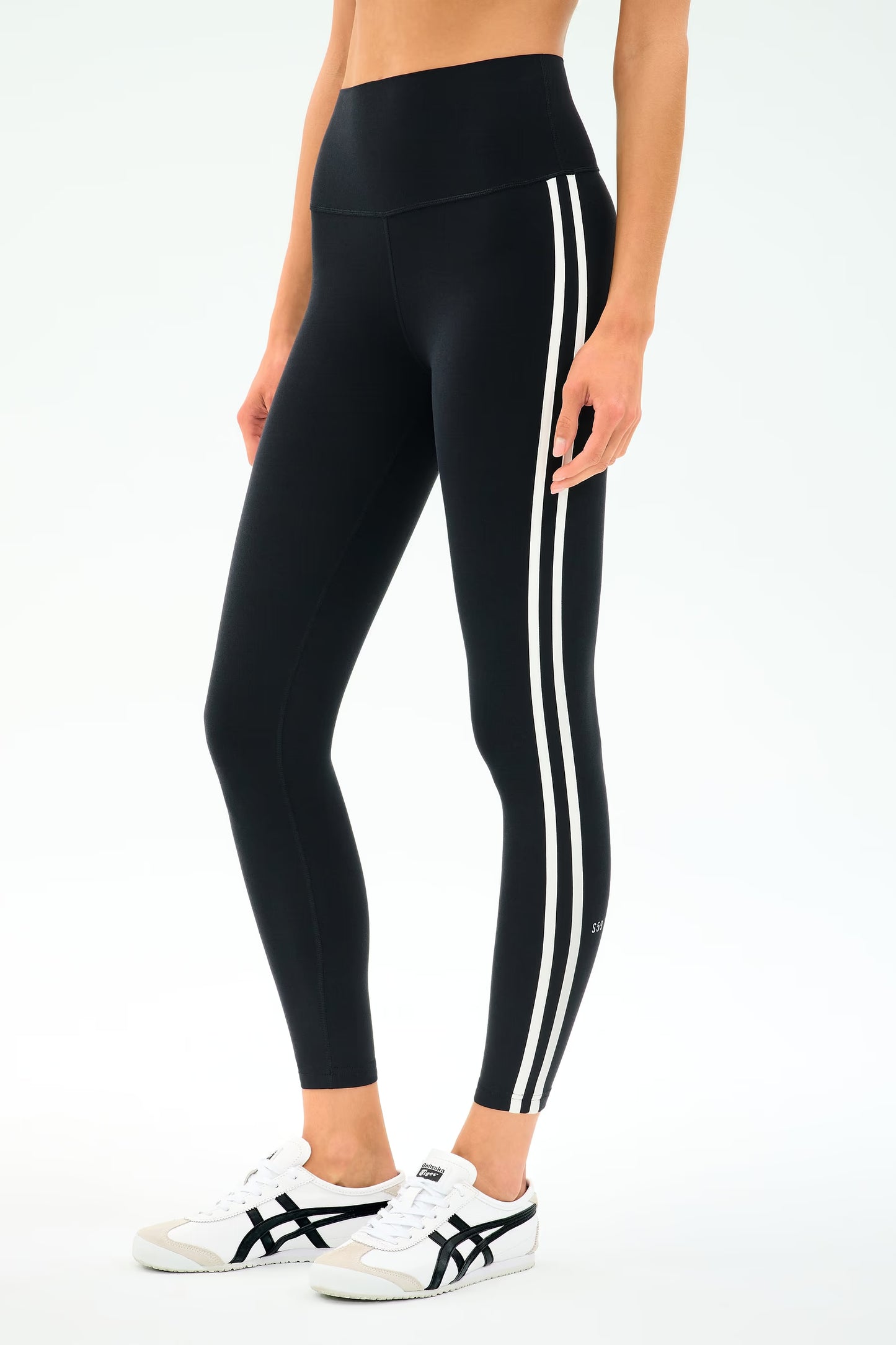 Ella High Waist Airweight 7/8 leggings - Black/white