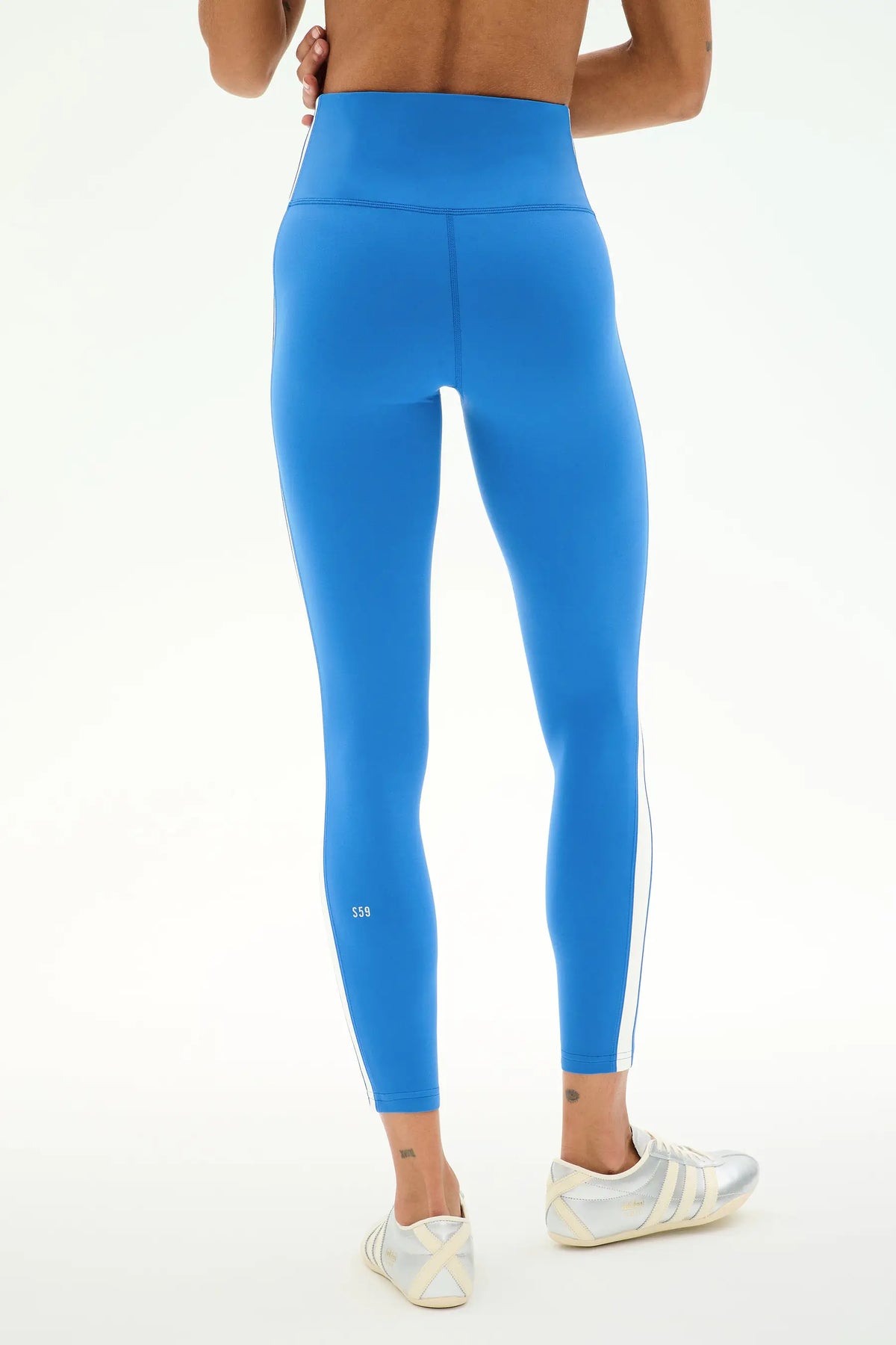 Clare High Waist Rigor 7/8 leggings - Classic Blue/White