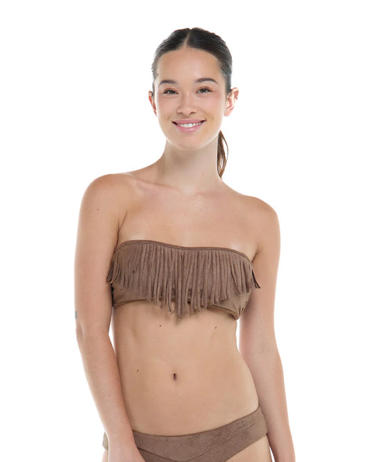 Daisy Mae Kai Unstructured Bandeau - Tan- Tan XS-XL