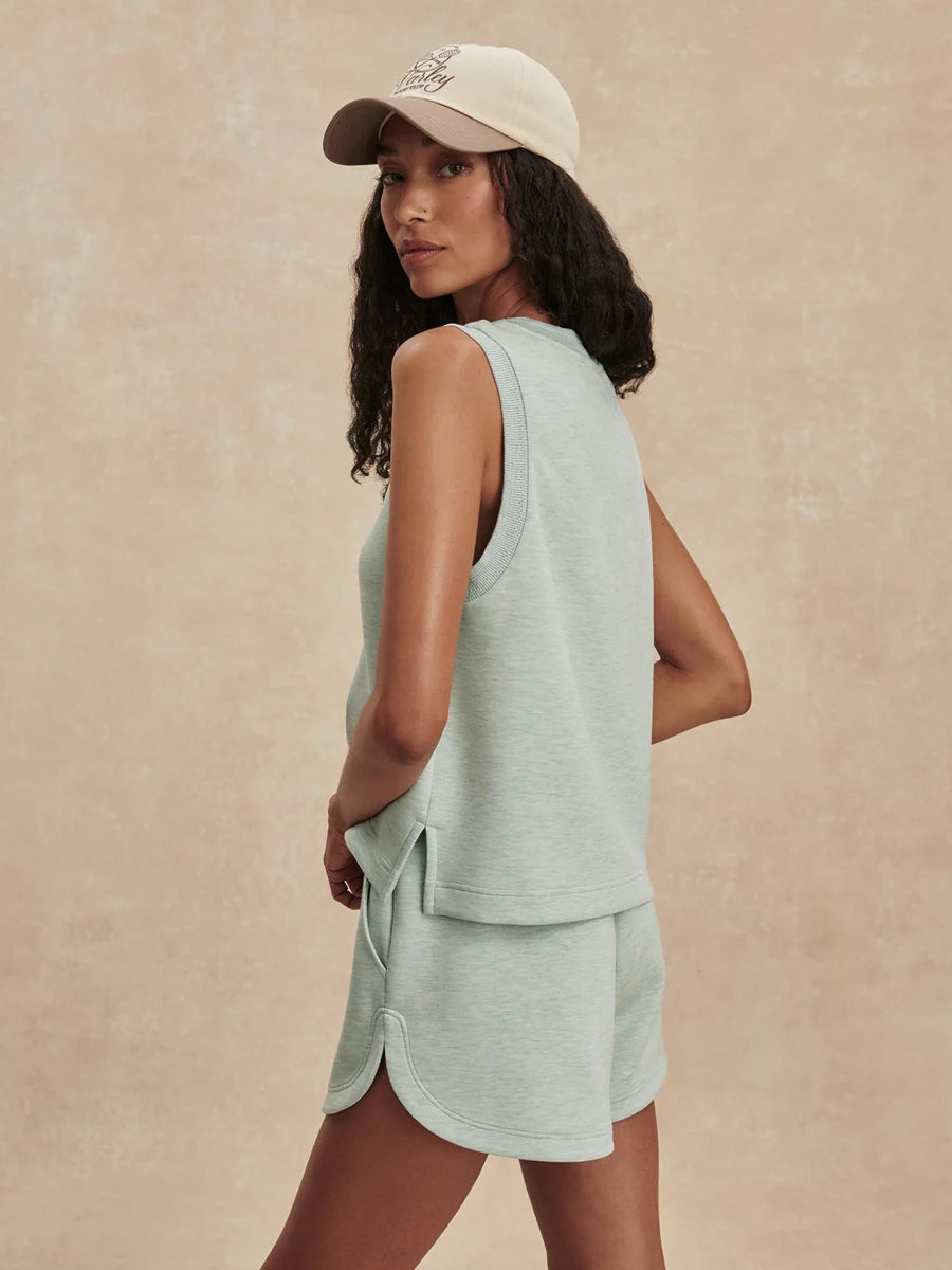 Cambrie Scoop Neck Tank -  Mint Green Marl