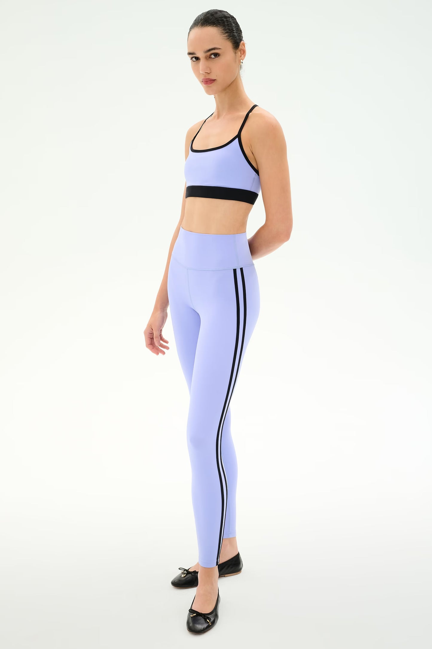Ella High Waist Airweight 7/8 Leggings - Purple Haze/Black