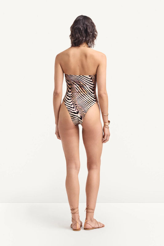 Classic Bandeau One Piece - Shell Stripe EcoShimmer S-XL