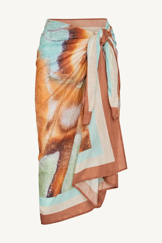Samara Sarong - Malachite Butterfly Cotton Cupro