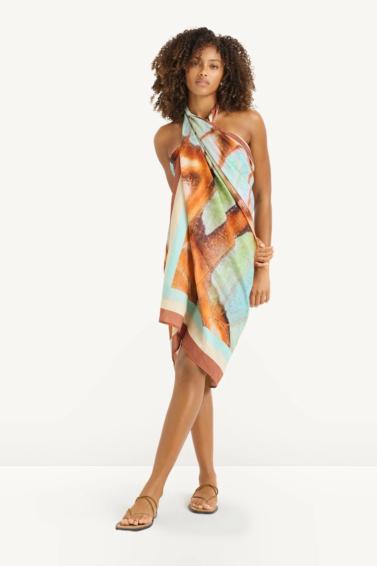 Samara Sarong - Malachite Butterfly Cotton Cupro