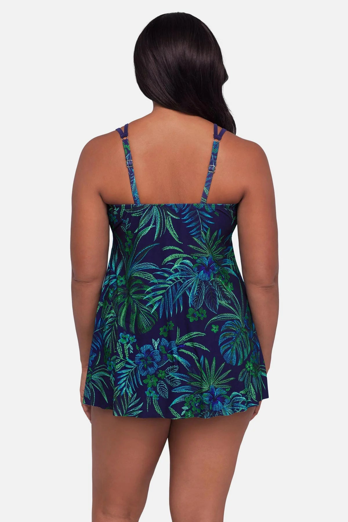 Tracey Swim Dress - Tropical Tessellation