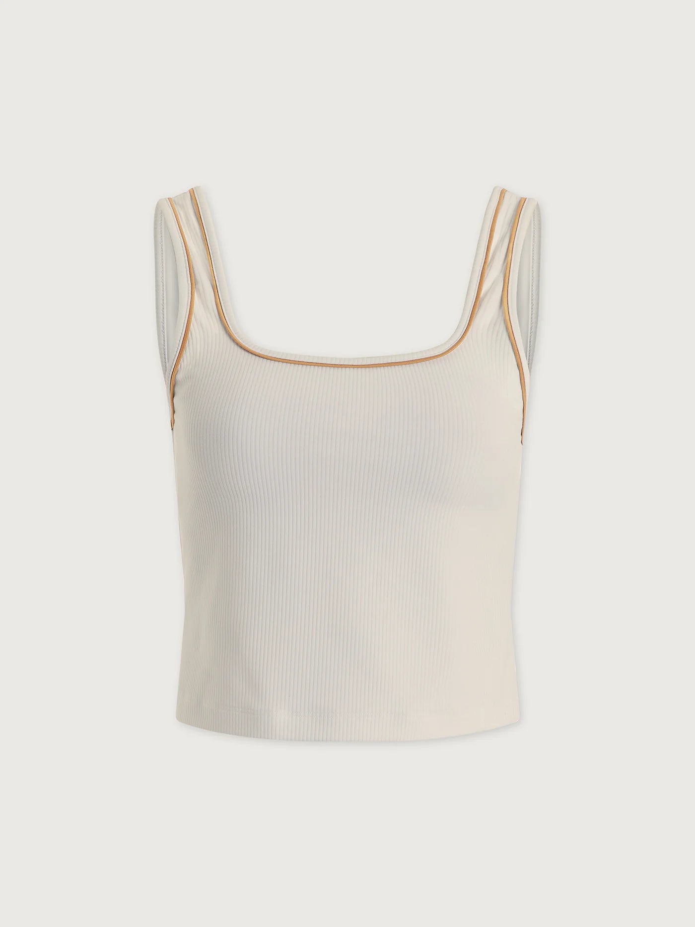 Barney Piped Tank - White/ Apple Cinnamon