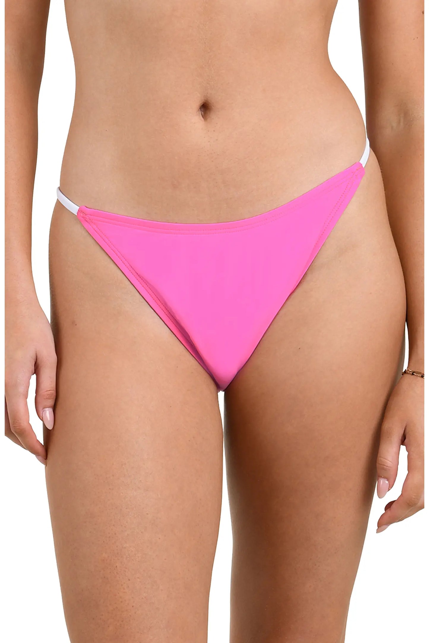 CITRUS SOLIDS SIDE TAB HIPSTER - Pop Pink