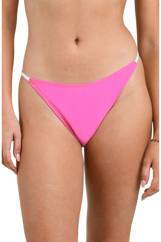 CITRUS SOLIDS SIDE TAB HIPSTER - Pop Pink