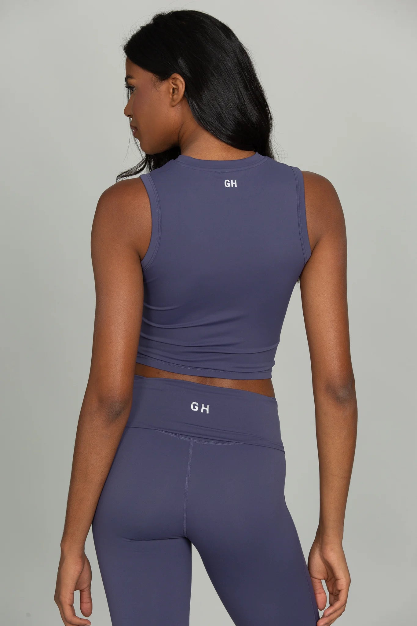 CoreSculpt Crop Tank - Pale Indigo