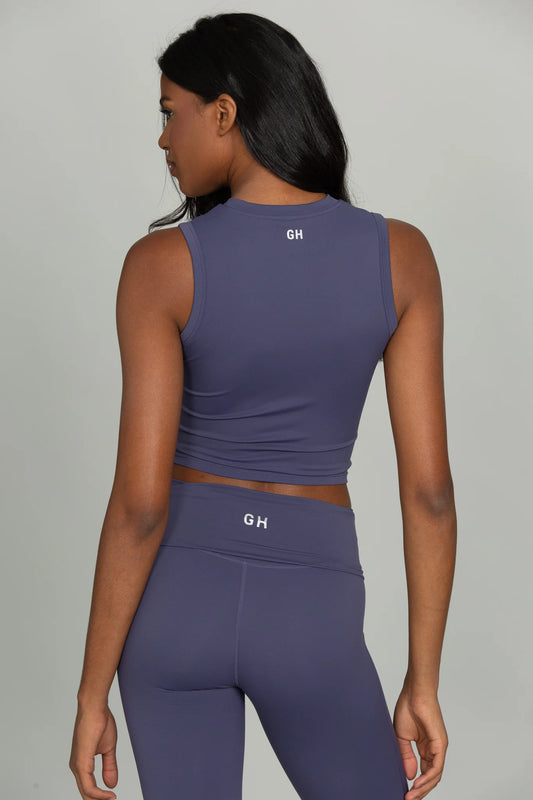 CoreSculpt Crop Tank - Pale Indigo