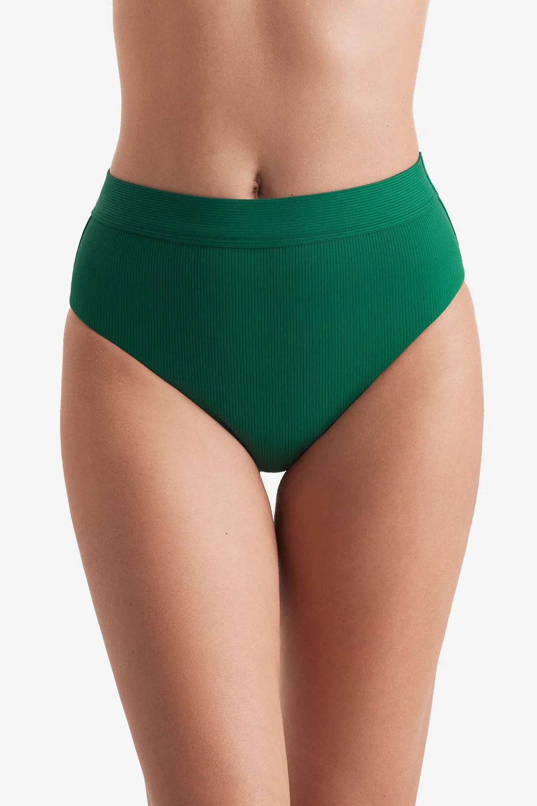 Brooke High Waist Pant - Emerald Lido Rib