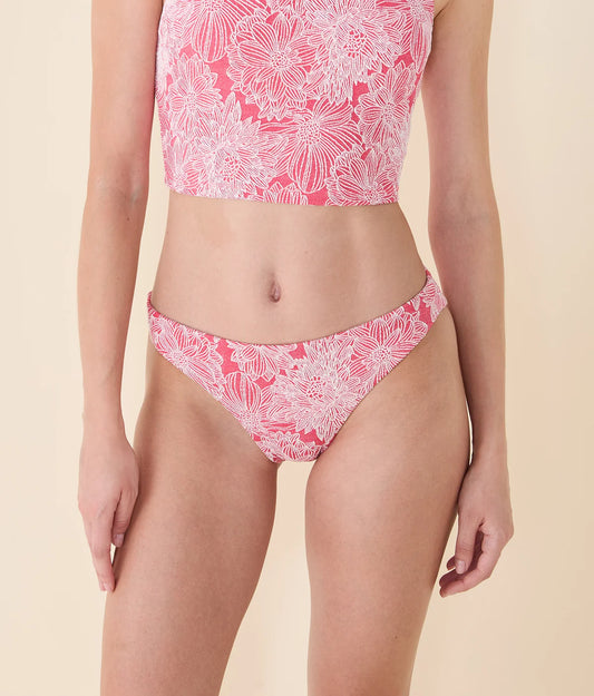 The Signature Bikini Bottom - Peachy Garden Jacquard