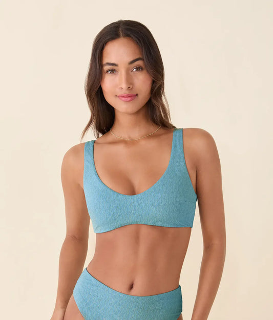 The Delray Bikini Top - Serene Shimmer