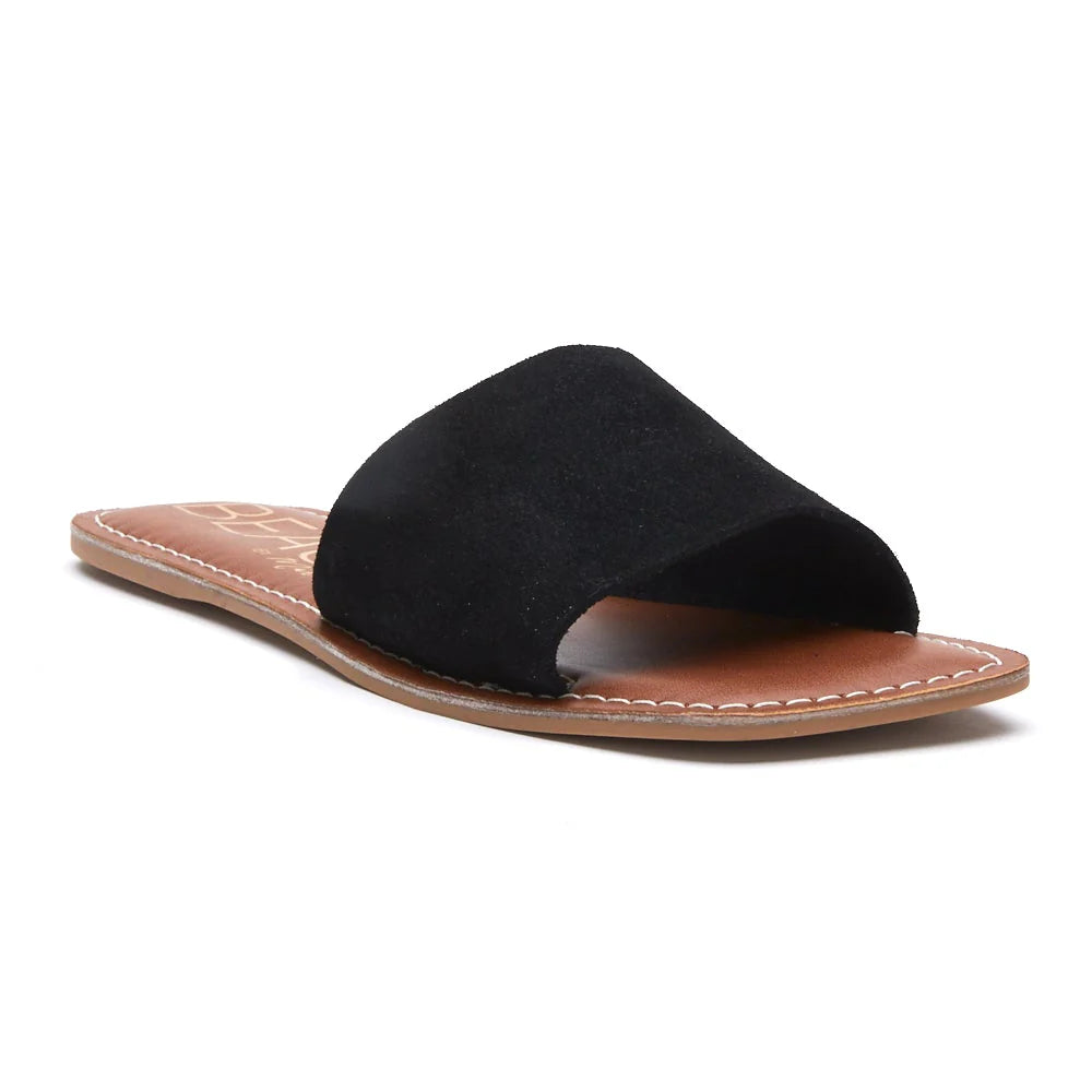 Bali Slide Sandal - Black Suede 6-10