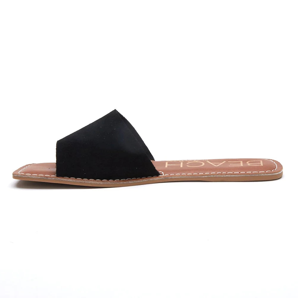 Bali Slide Sandal - Black Suede 6-10