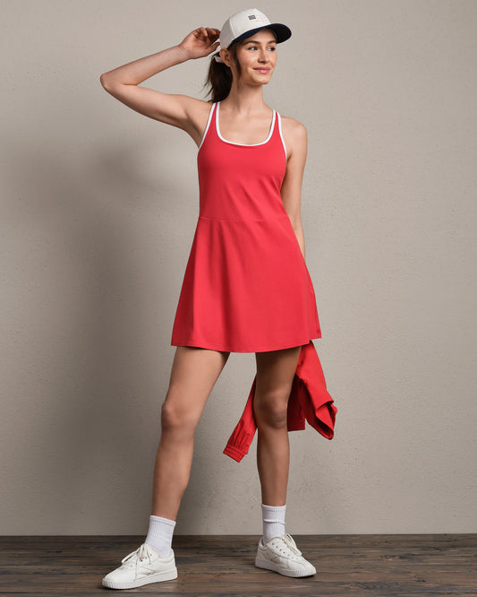 Course to Court Dress - Cabana Red