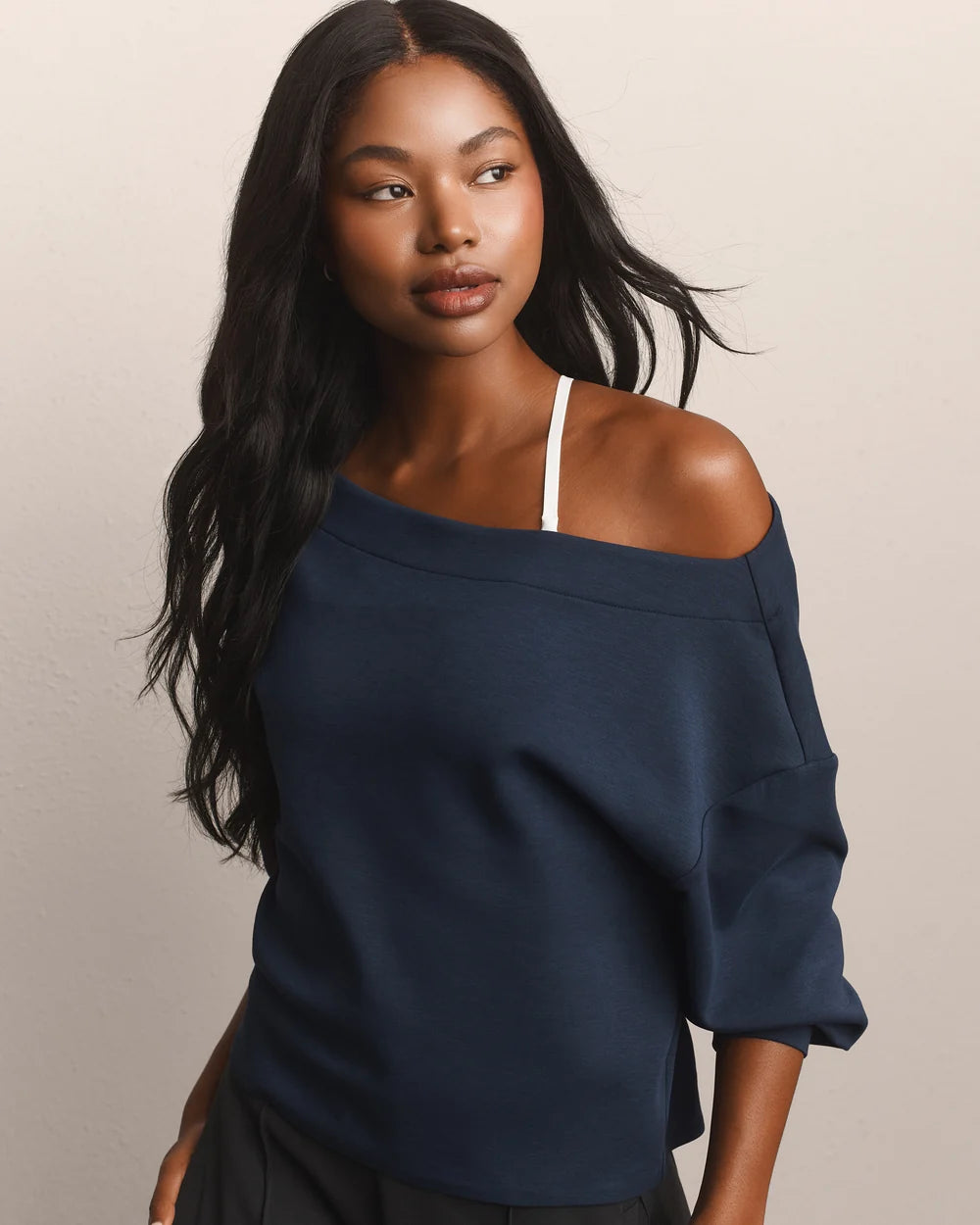 DreamGlow Bateau Top - Navy