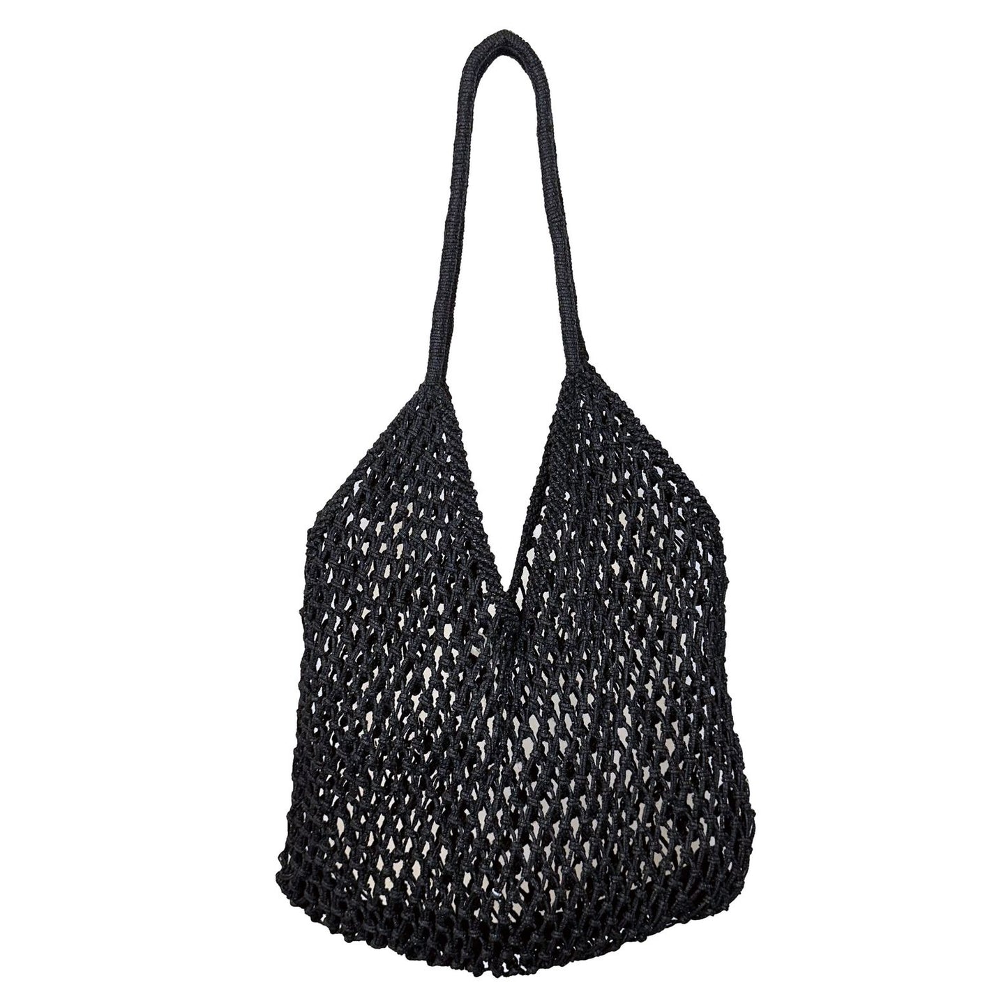 Lucia Woven Jute Totes - Black