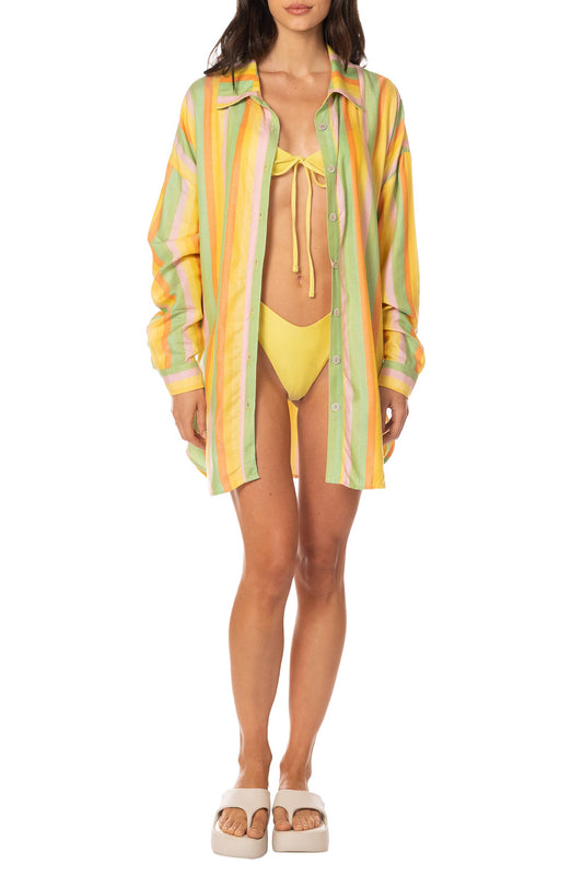 Rhythmic Lines Dreambound Cover Up Shirt