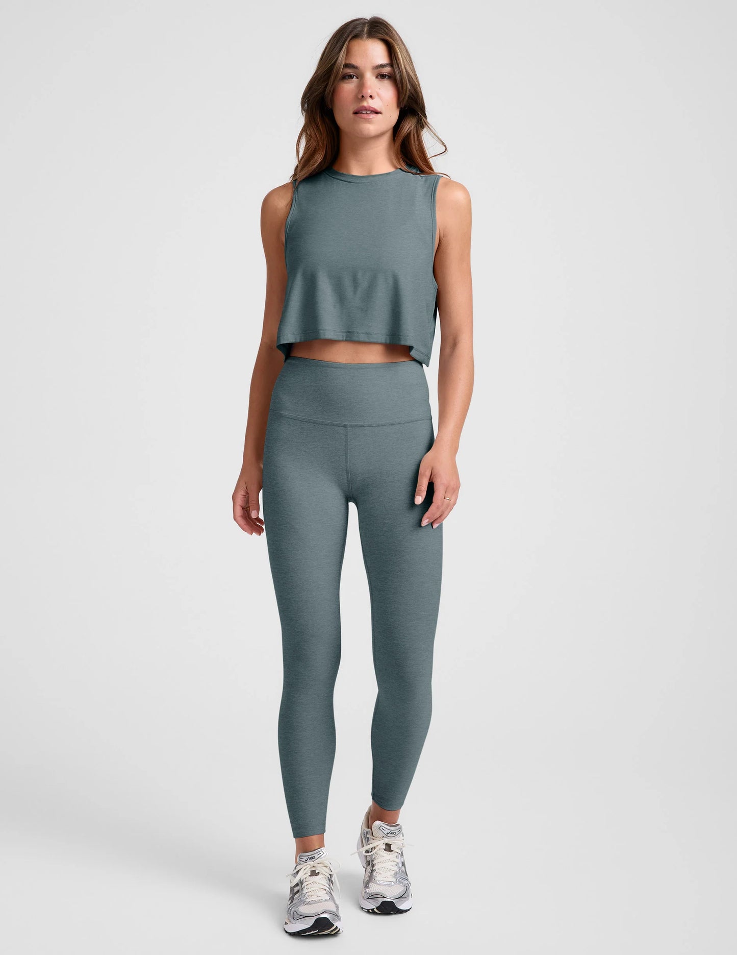 Featherweight Minimal Cropped Tank - Storm Heather