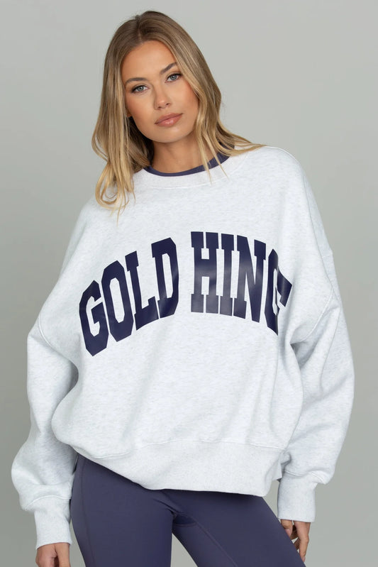 Wide Arm Sweatshirt - Heather/Indigo XS-XXL