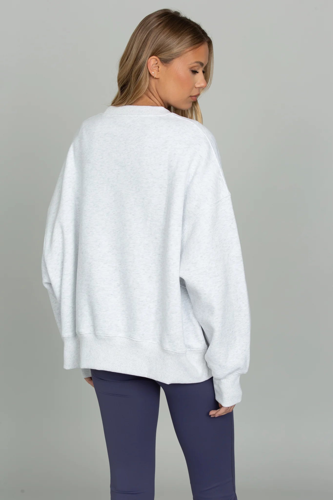 Wide Arm Sweatshirt - Heather/Indigo XS-XXL