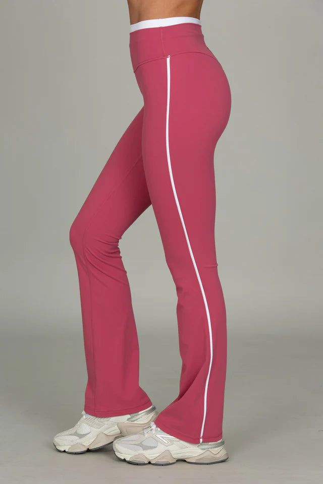 Raspberry Double Waist StrydeForm Flare Pant