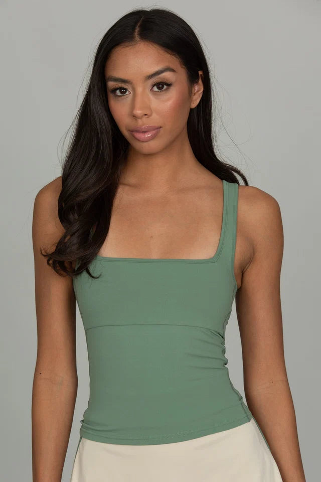 MotionCloud Square Neck Tank - Willow