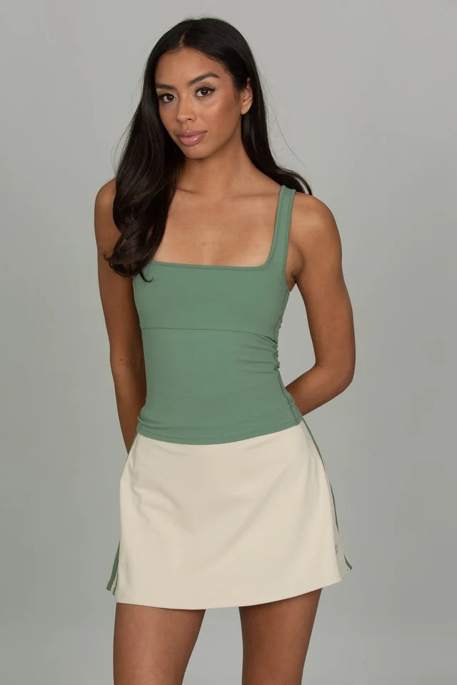 MotionCloud A-Line Skirt - Birch Striped