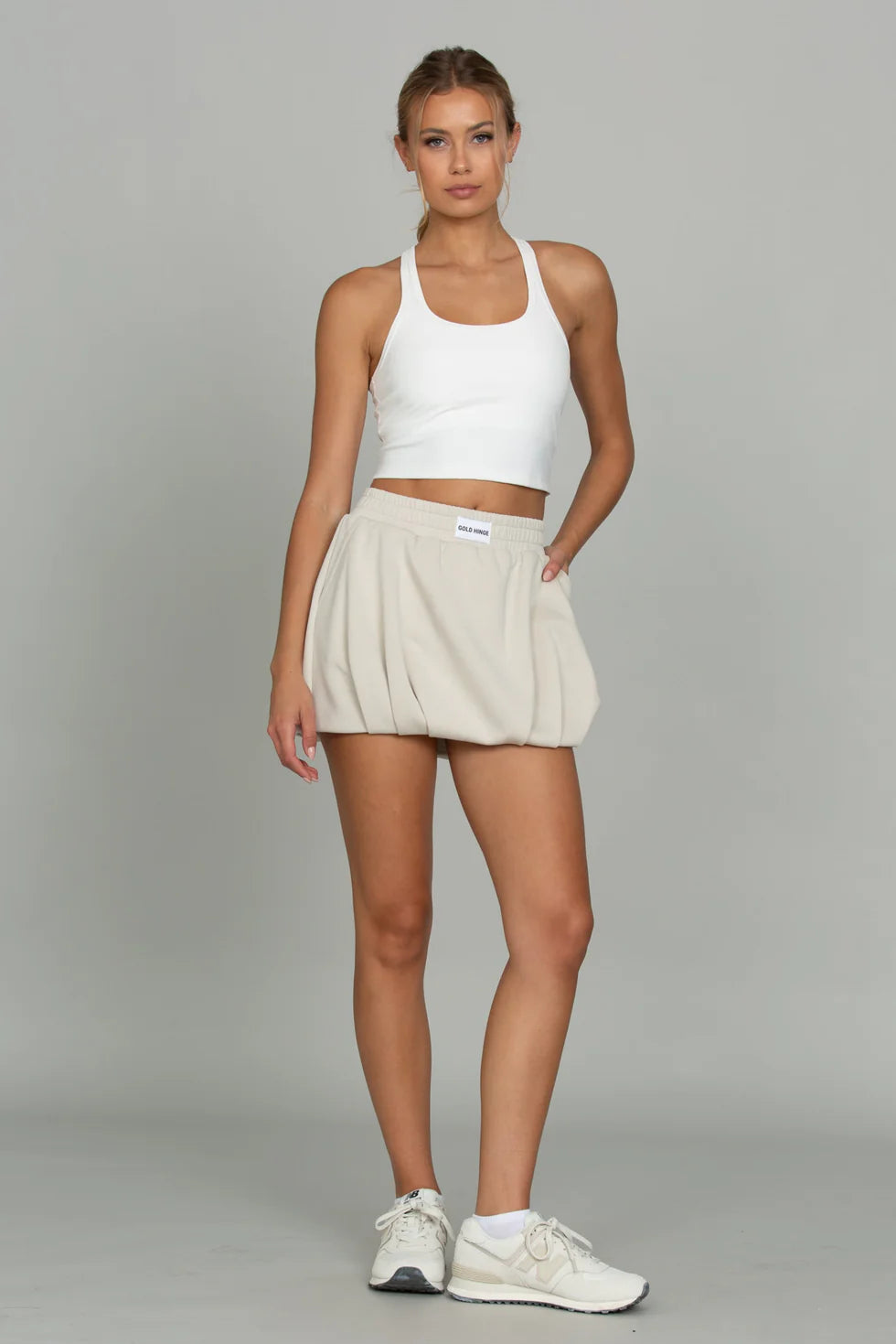 LuxeSoft Bubble Skirt - Natural XS-XXL