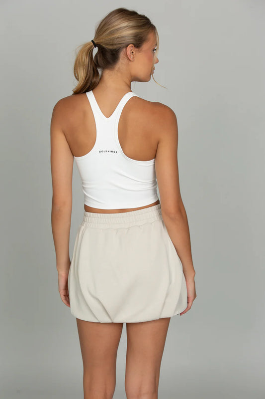 LuxeSoft Bubble Skirt - Natural XS-XXL