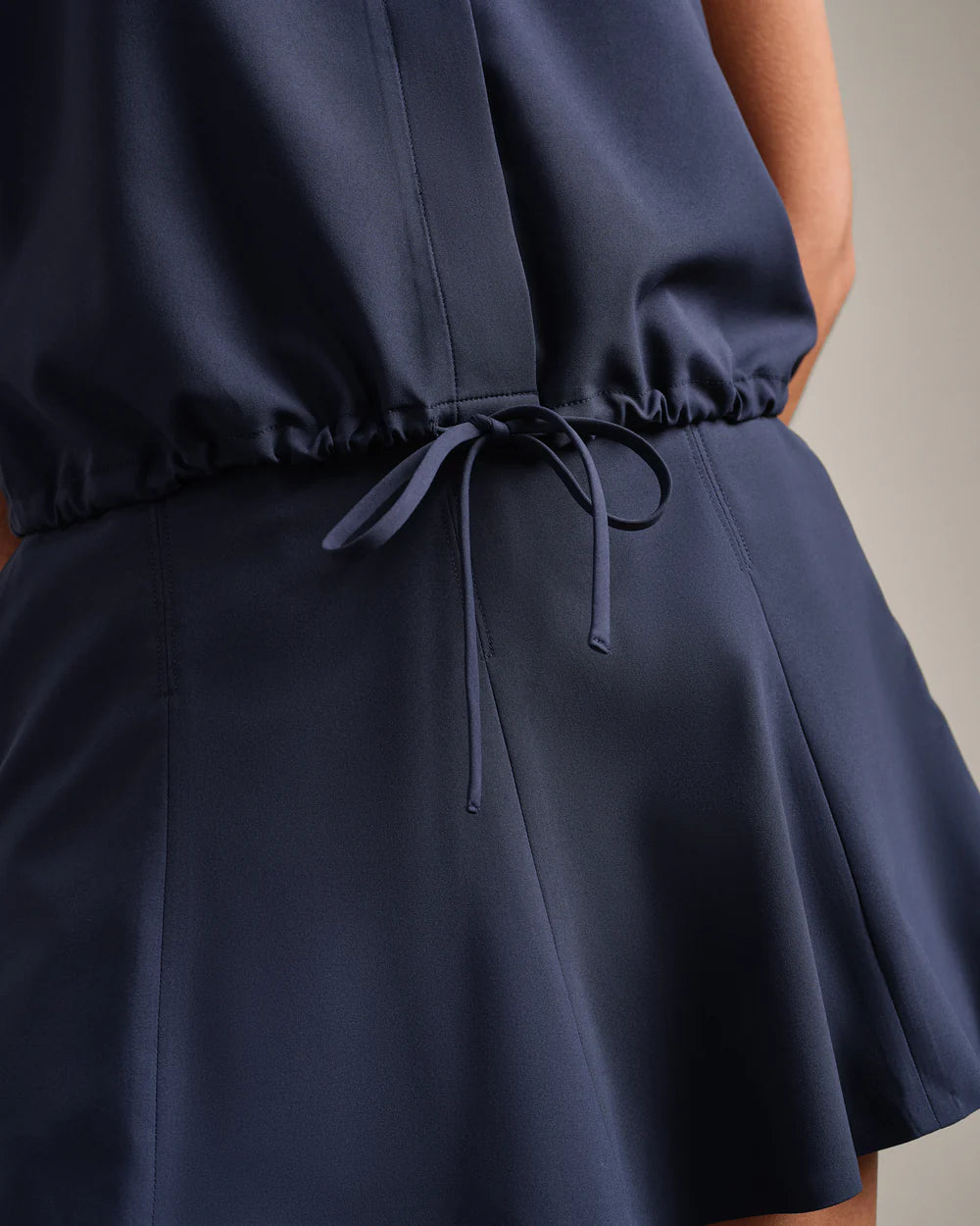 Mirage Sleeveless Notch Collar Blouse - Navy