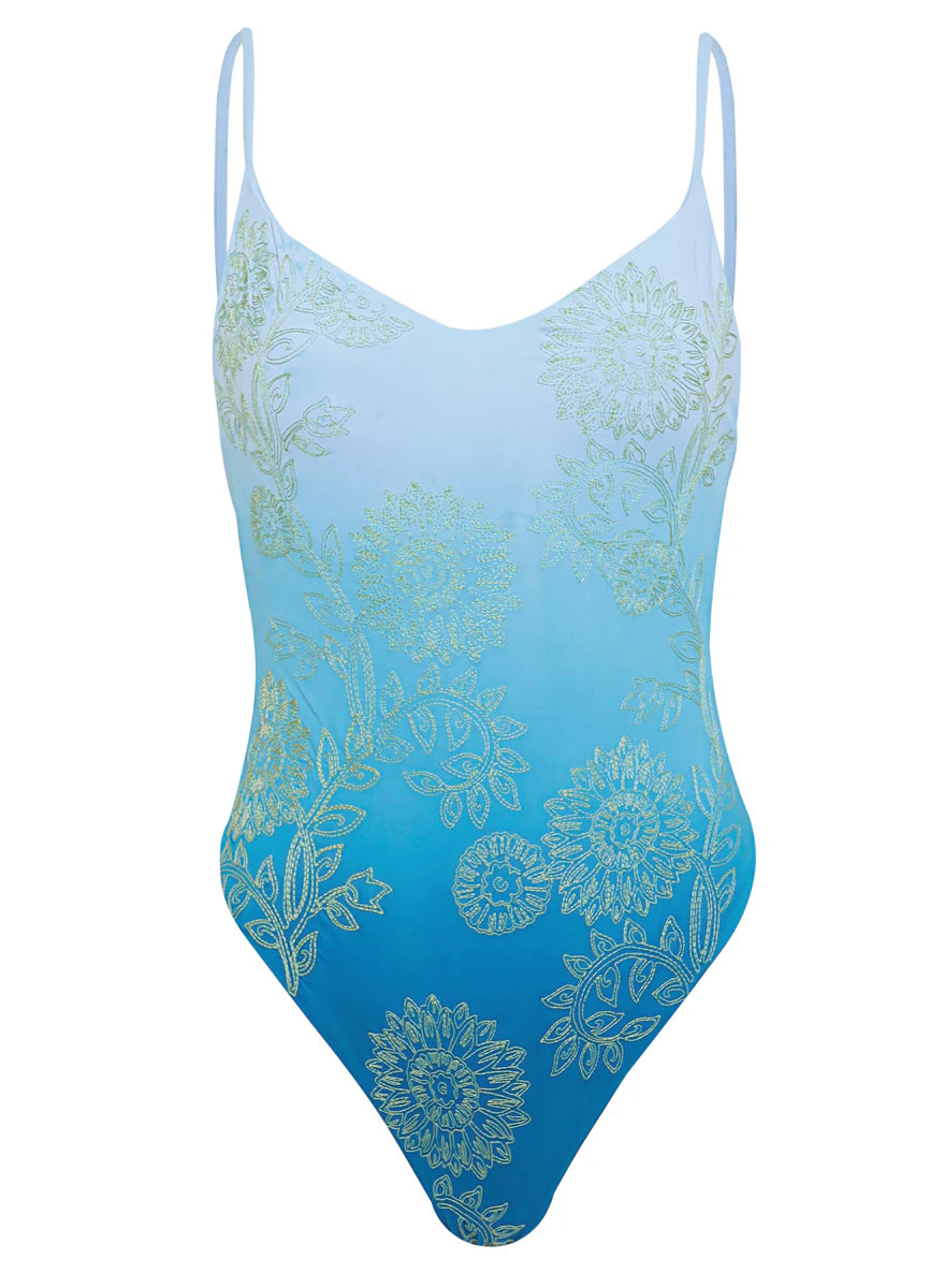 Vine Whimsy Frosted Cheeky Cut Classic One Piece - Reversible
