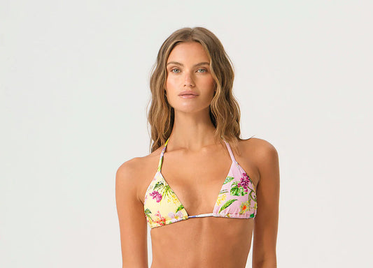 Paradise Bloom Embroidered Triangle Top