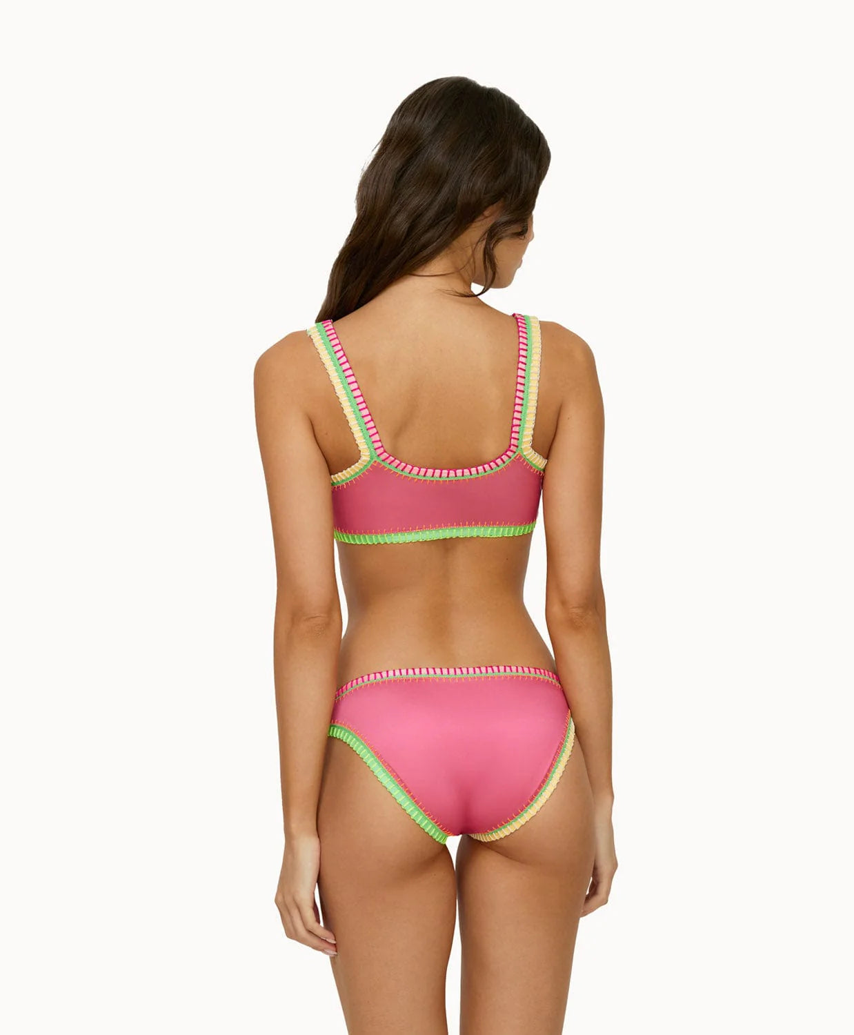Platinum Crochet Trim Scoop Bottom - Bubble Gum