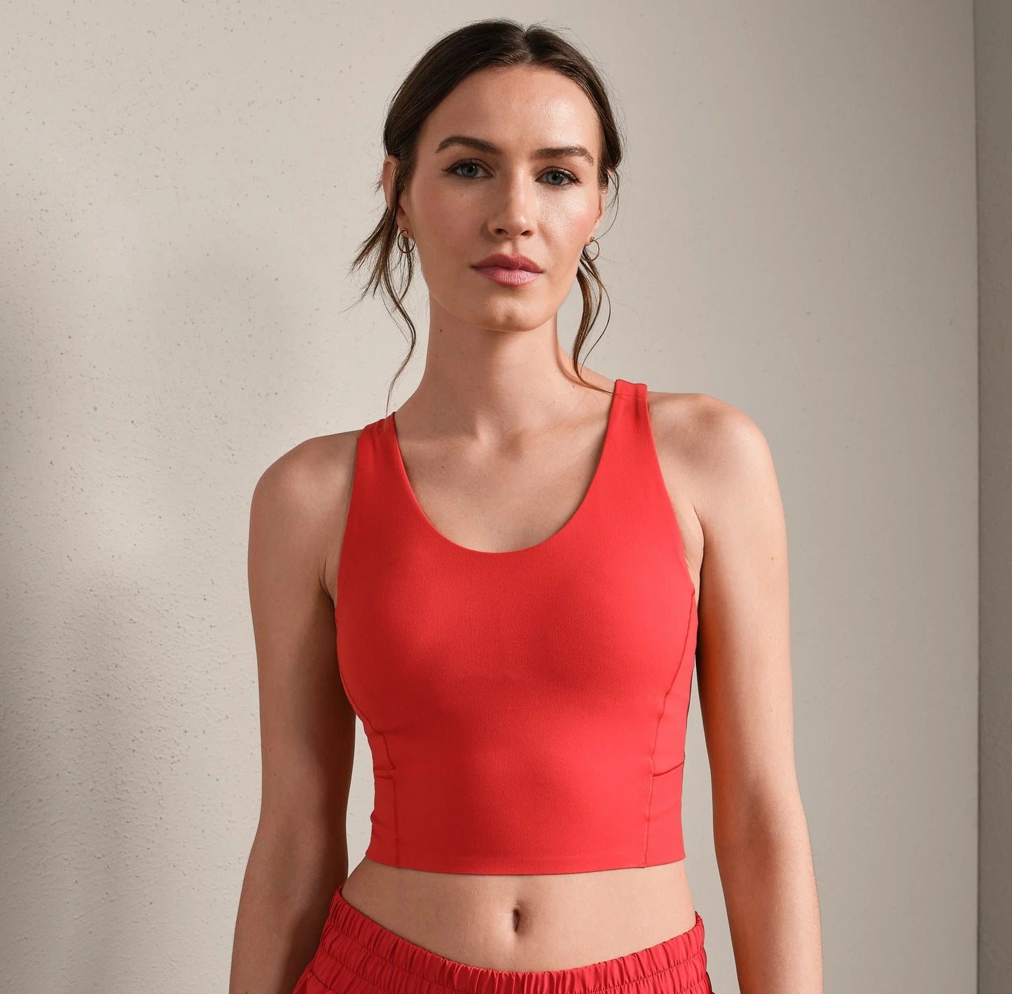 Revive™ Scoop Longline Bra - Cabana Red