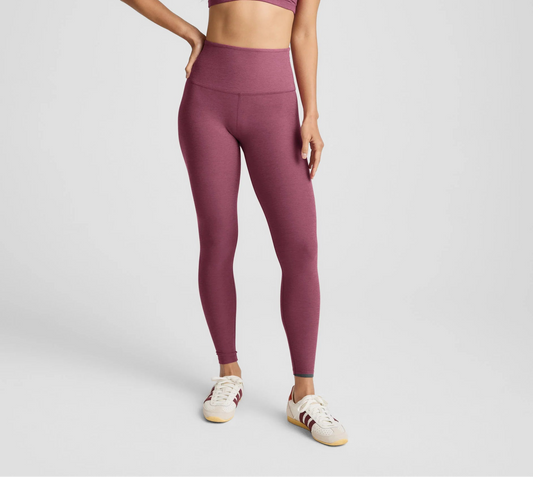 Spacedye Caught In The Midi High Waisted Legging - Smooth Mauve Heather