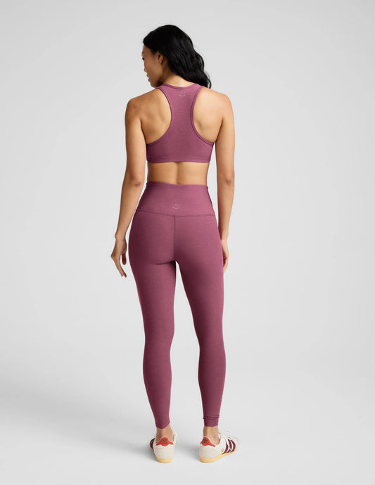 Spacedye Caught In The Midi High Waisted Legging - Smooth Mauve Heather