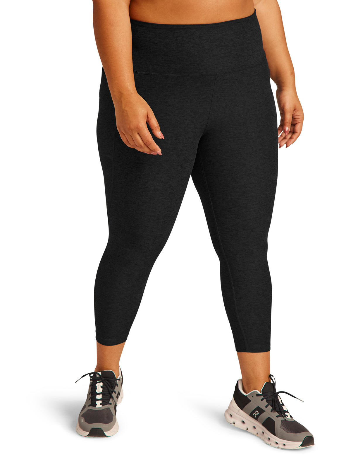 Spacedye Out Of Pocket High Waisted Midi Legging - Darkest Night 1X-4X