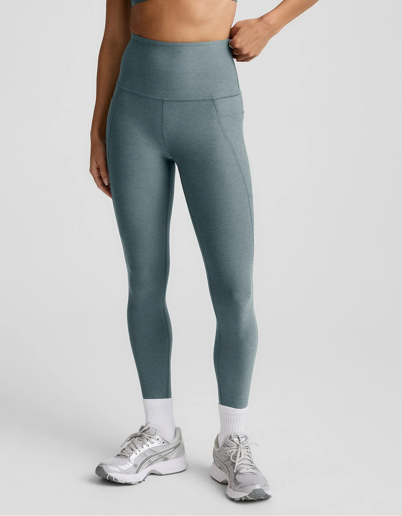 Spacedye™ Out Of Pocket High Waisted Midi Legging -  Storm Heather