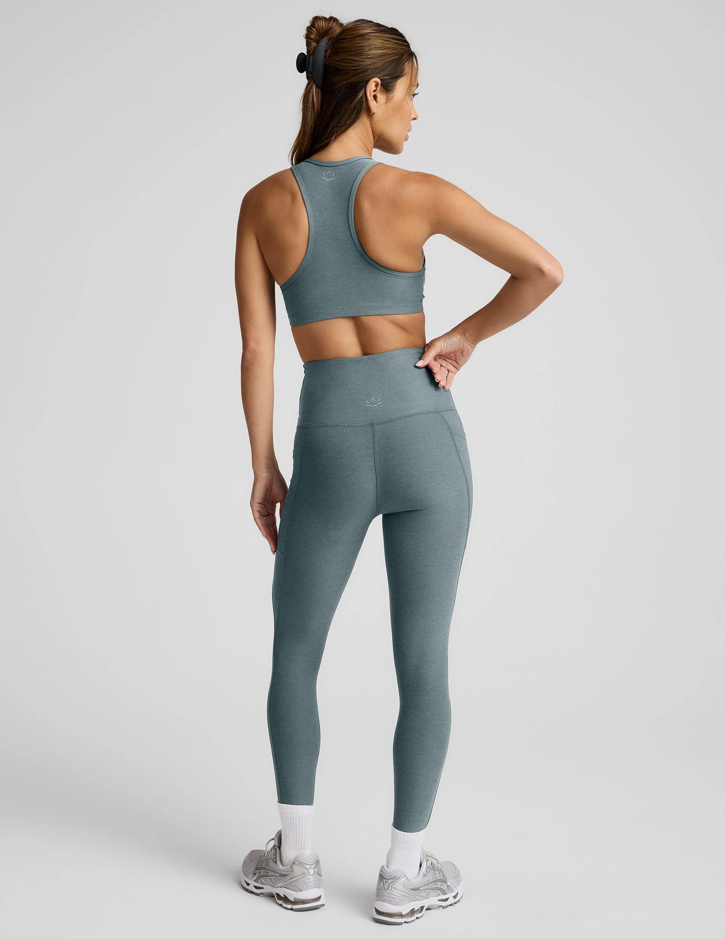 Spacedye™ Out Of Pocket High Waisted Midi Legging -  Storm Heather