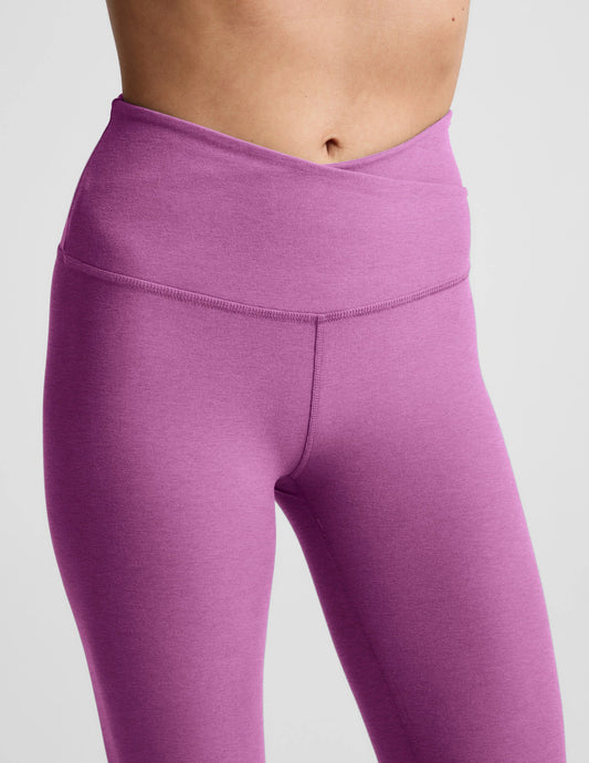 Spacedye Caught In The Midi High Waisted Legging - Fun Fuchsia Heather