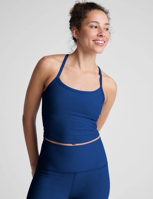 Spacedye Slim Racerback Cropped Tank -  Marine Blue