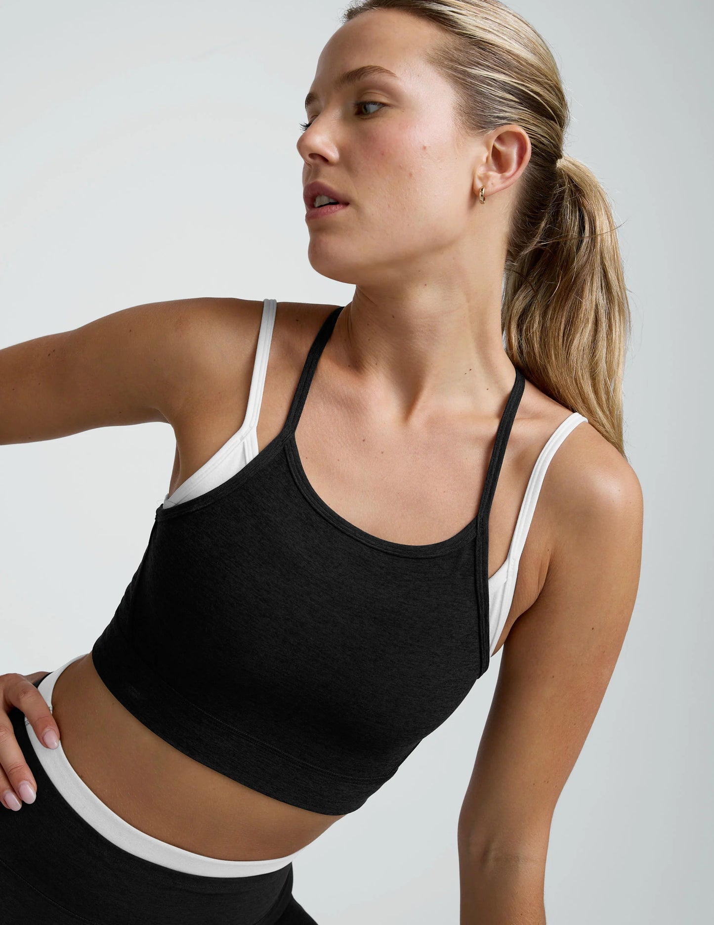 Spacedye™ Layered Long Line Bra - Darkest Night