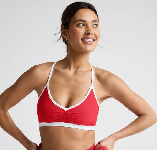 Spacedye Outlines Strappy Bra - Chili Red Heather