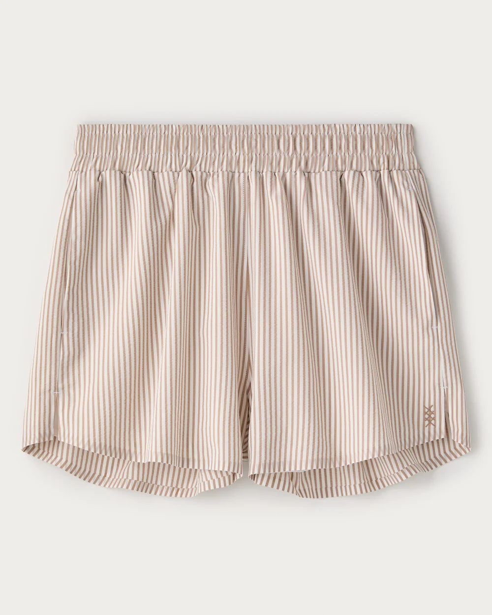 Saltair Short Lined- Taupe Stripe