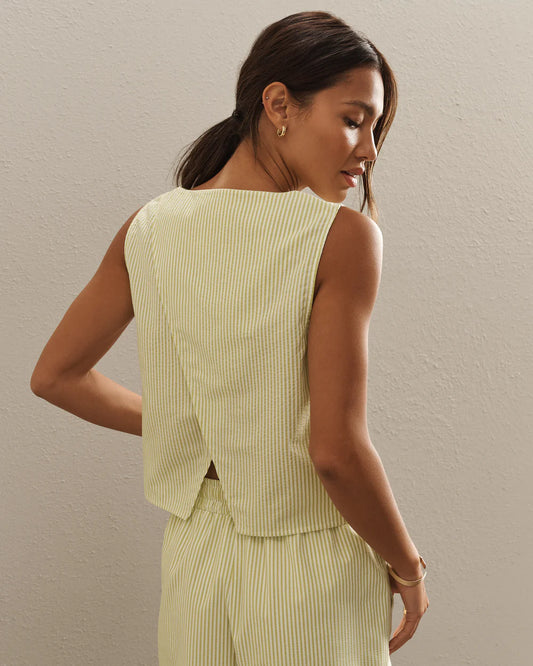 Saltair Tank - Citron Stripe